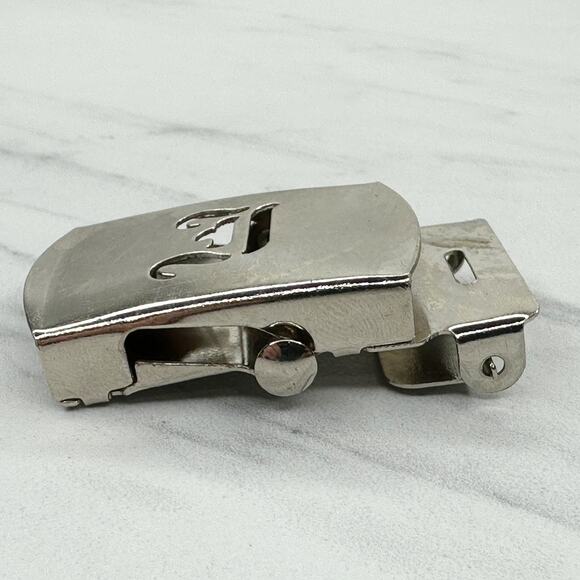 Old English Initial "Y" Military Web Belt Buckle Silver Chrome ✨ - Picture 4 of 10